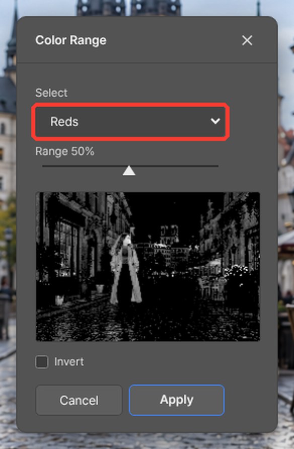 Where to click — Select the red jacket