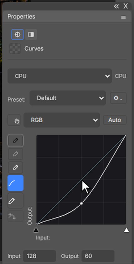 Where to click — Add contrast with an S curve