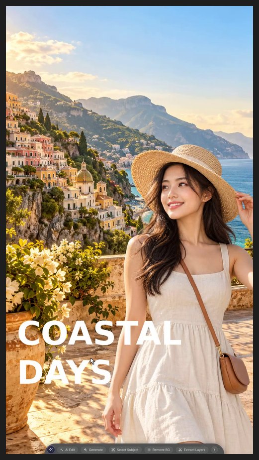 Check the details — Create a Coastal Travel Cover with Layered Photos and Type